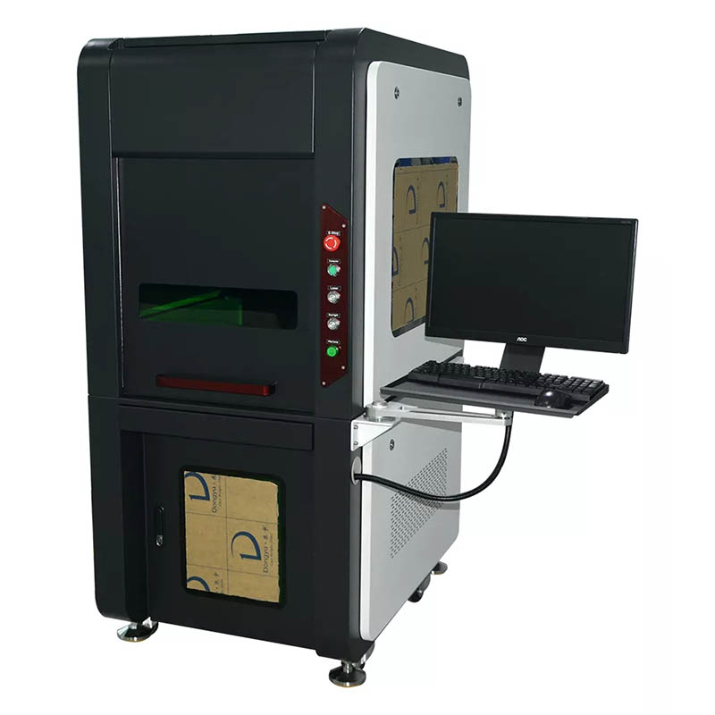 Enclosed laser marking machine 30w 50w engraving metal for Europe market
